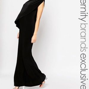 ASOS Club L Maxi Maternity Dress with Cape Detail